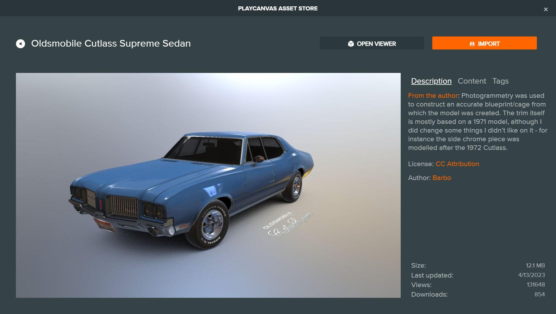 Asset Store Details