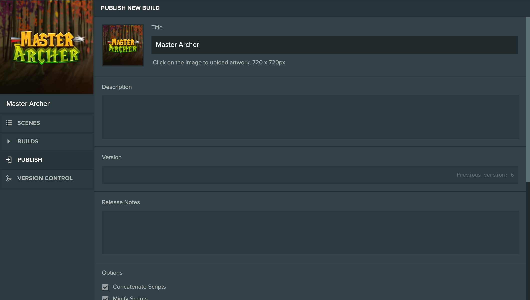 Publish New Build