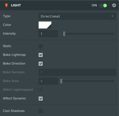 Light Component Settings