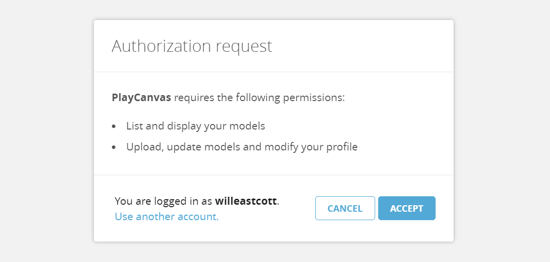 Sketchfab Authorization