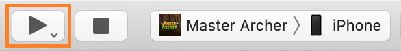 Xcode Run button