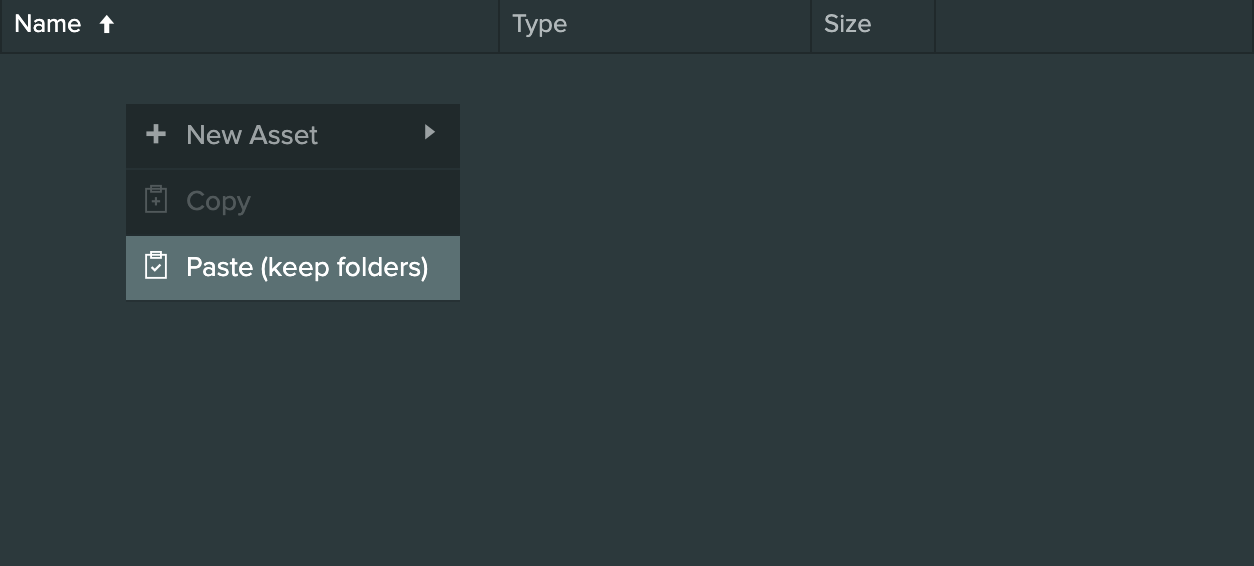 Right click paste (keep folders) menu