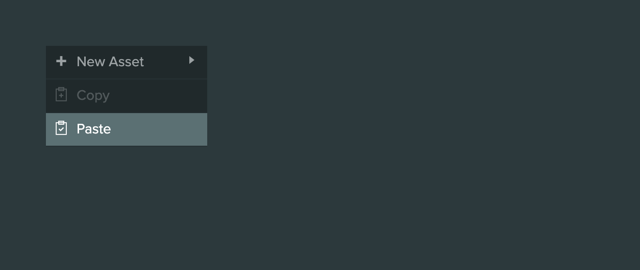 Right click paste menu