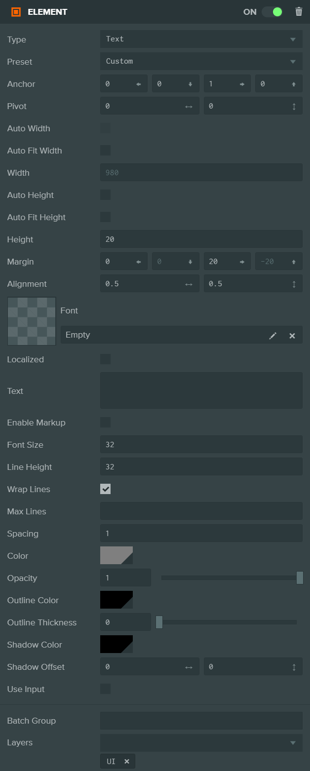 Text Element