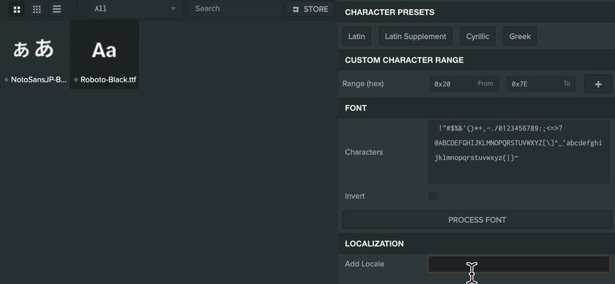 Localized Fonts Inspector