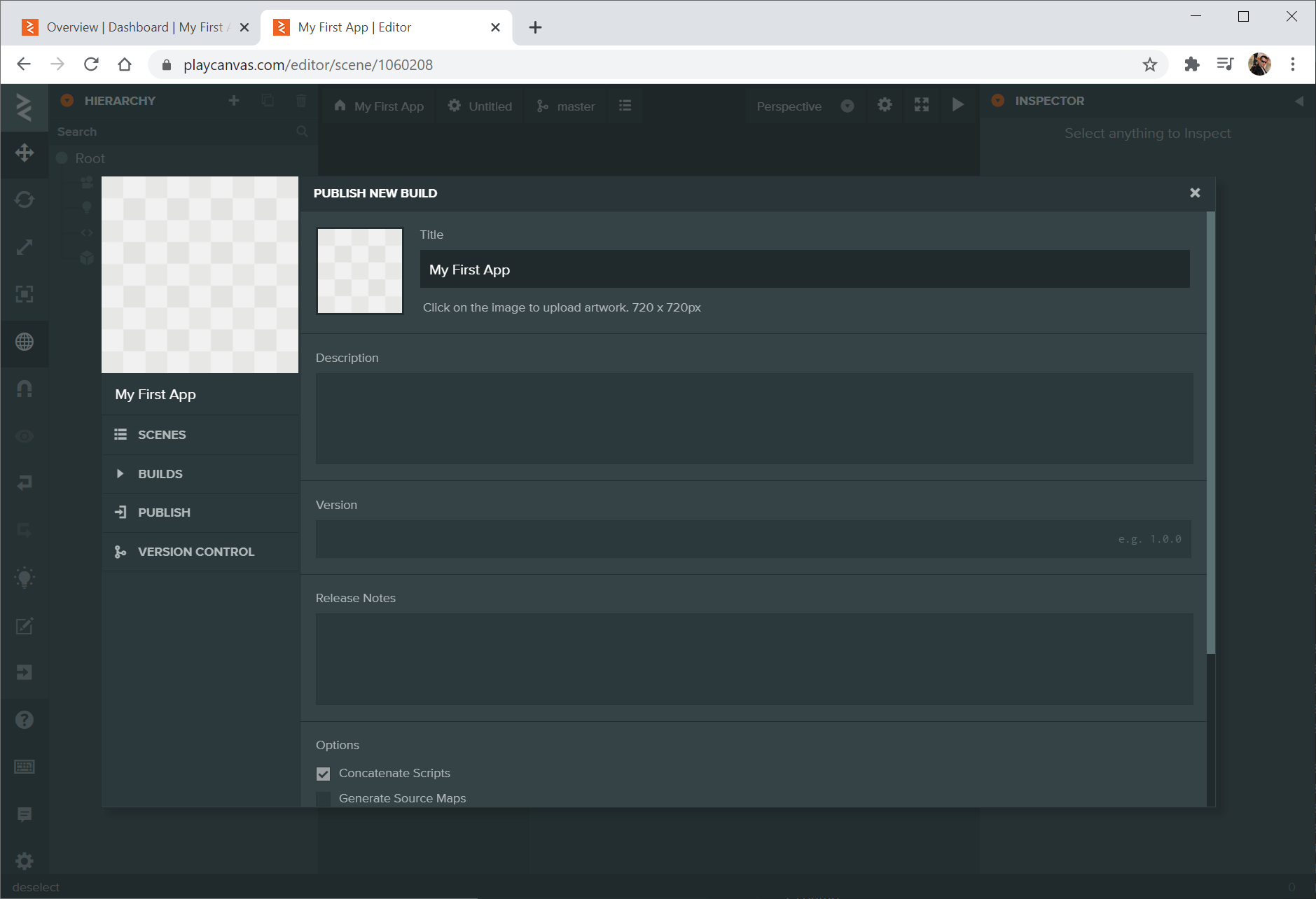 Publish New Build